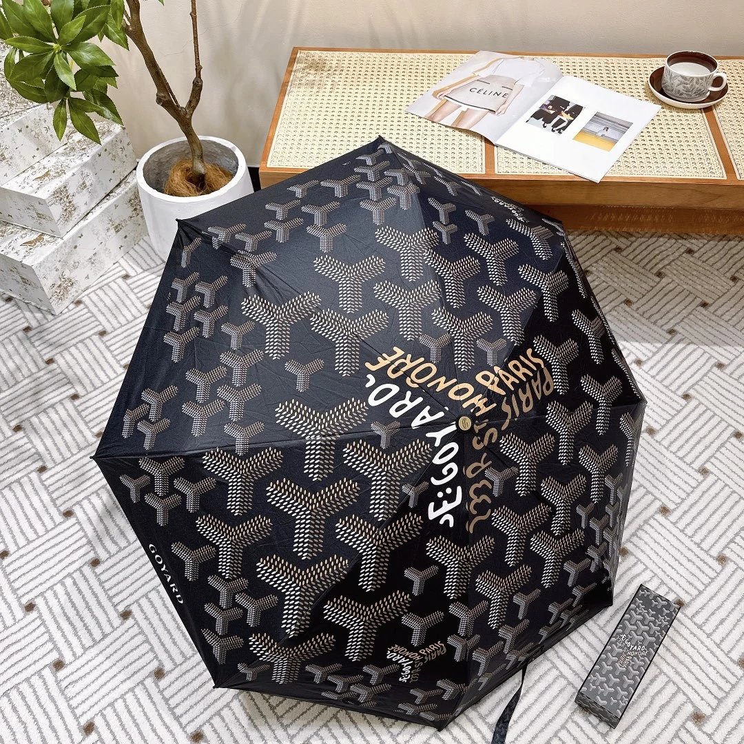 Goyard Saint-Honoré Folding Umbrella Silver Gray Accessories - 16