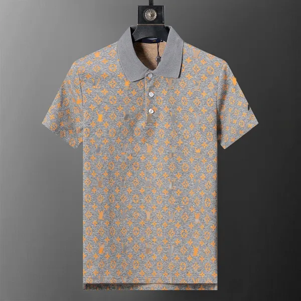 Louis Vuitton Monogram Print Gray Polo Shirt - 1