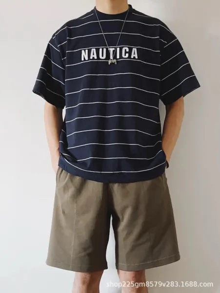 Design Nautica Striped Ringer T-Shirt White T-Shirts - 9