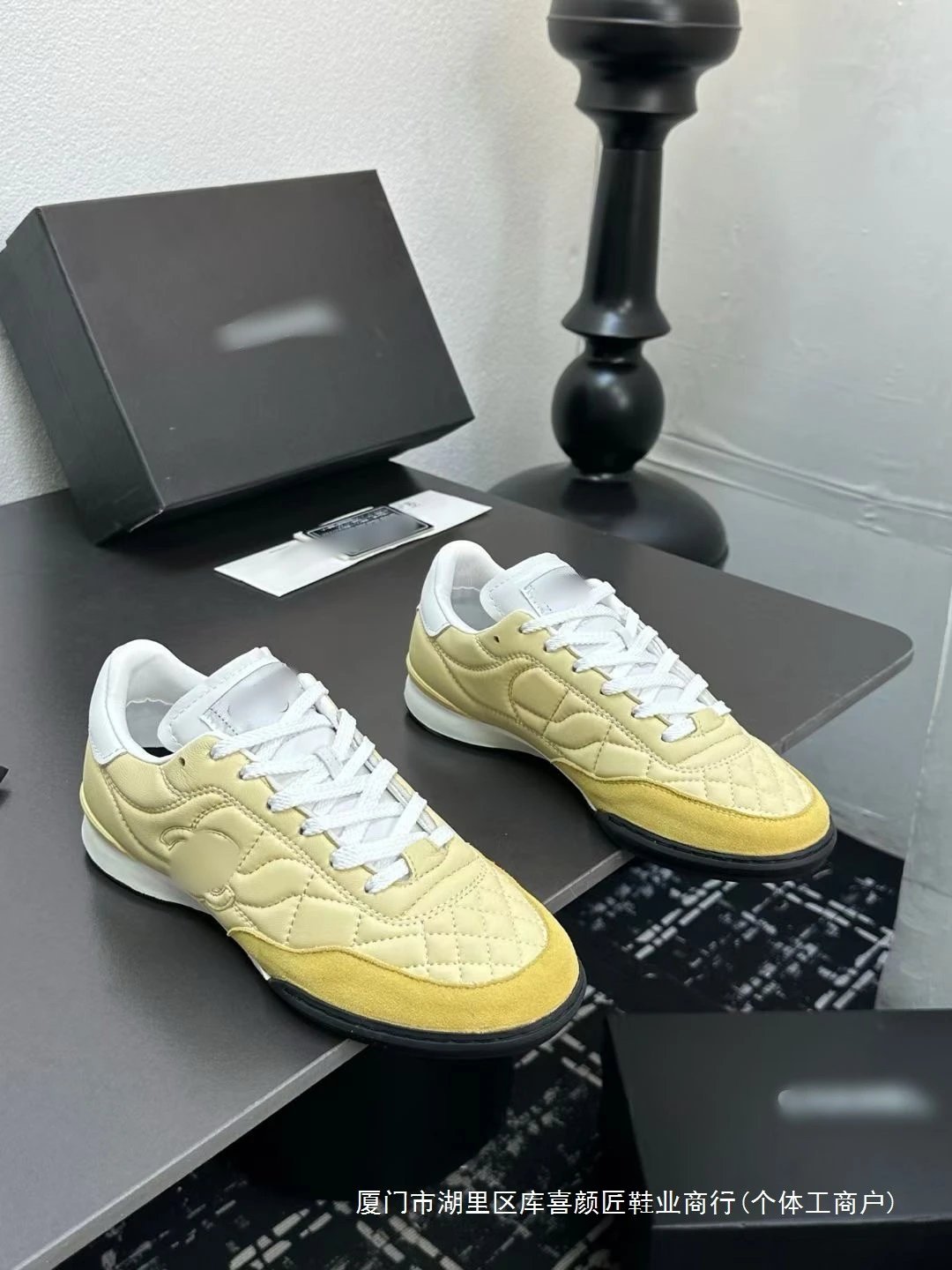 Chanel Sporty Quilted Silver Sneakers - 9