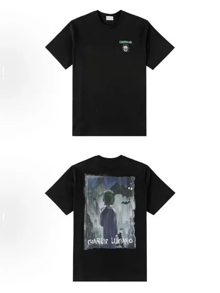 Design Charlie Luciano Maleficent x Aurora Graphic Print Off-White T-Shirt T-Shirts - 2