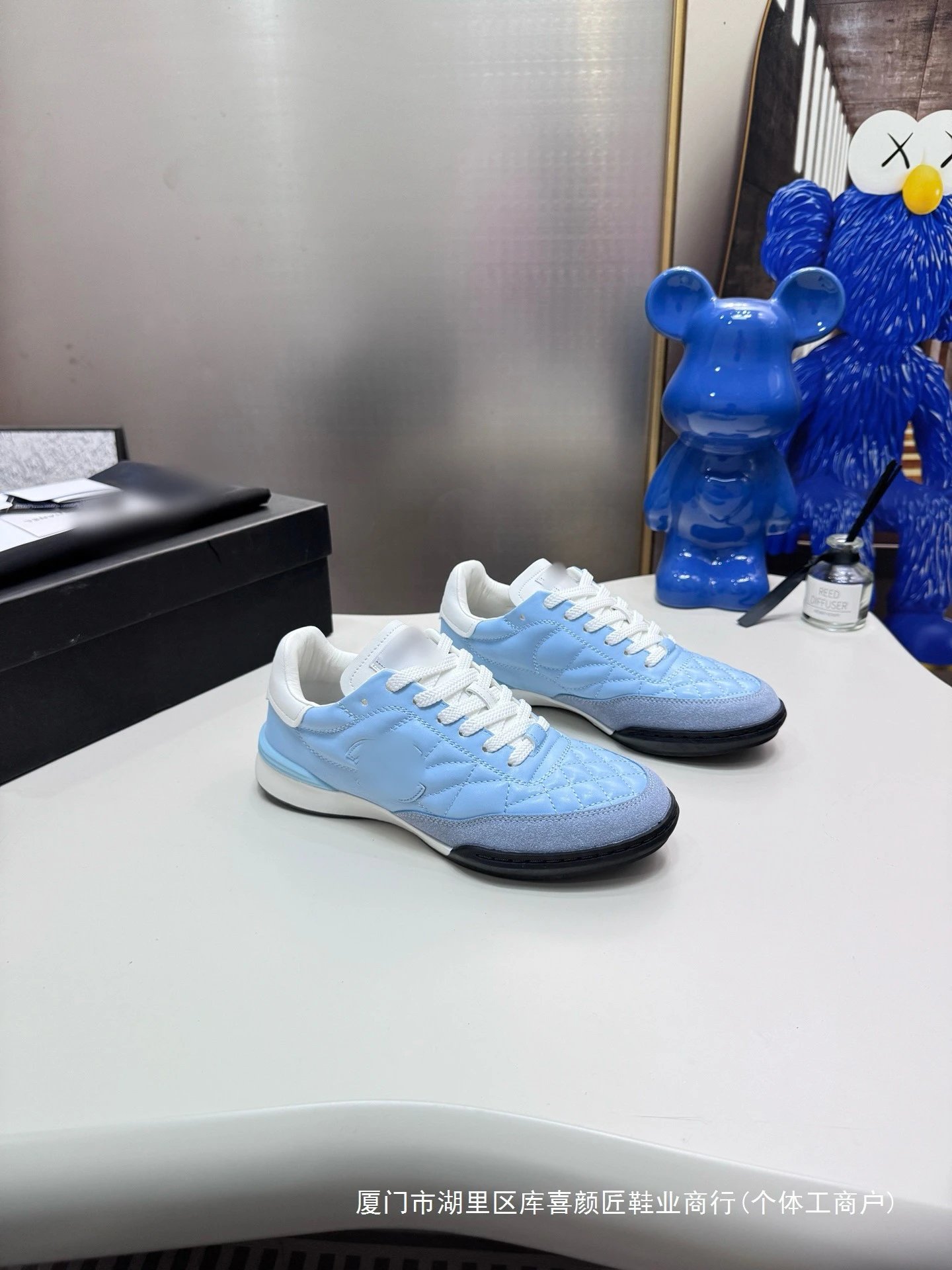 Chanel Sporty Quilted Silver Sneakers - 12