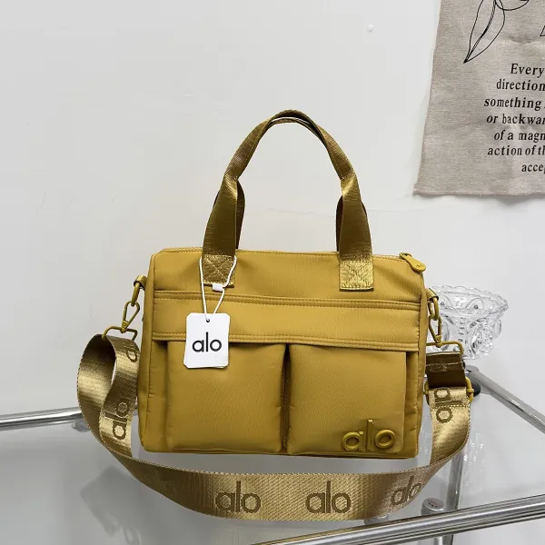 Alo Mini Boston Bag Mustard Yellow Handbag - 13