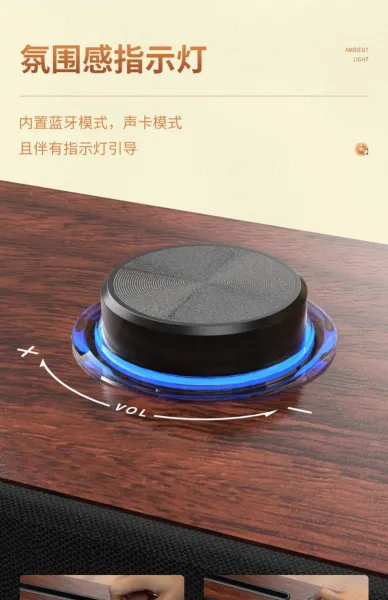Design Philips SPA3809 Wooden Desktop Speaker with Wireless Charging and LED Clock Speakers - 10