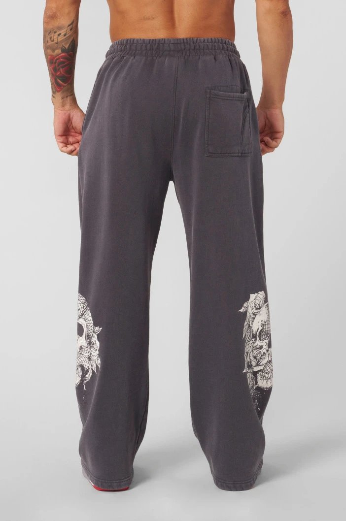 Design Houndla Skull & Roses Brown Sweatpants - 18
