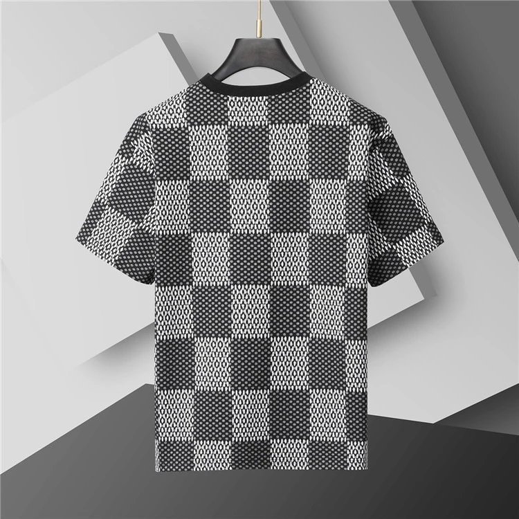 Design Woven Texture Black T-Shirt and Shorts Set - 5