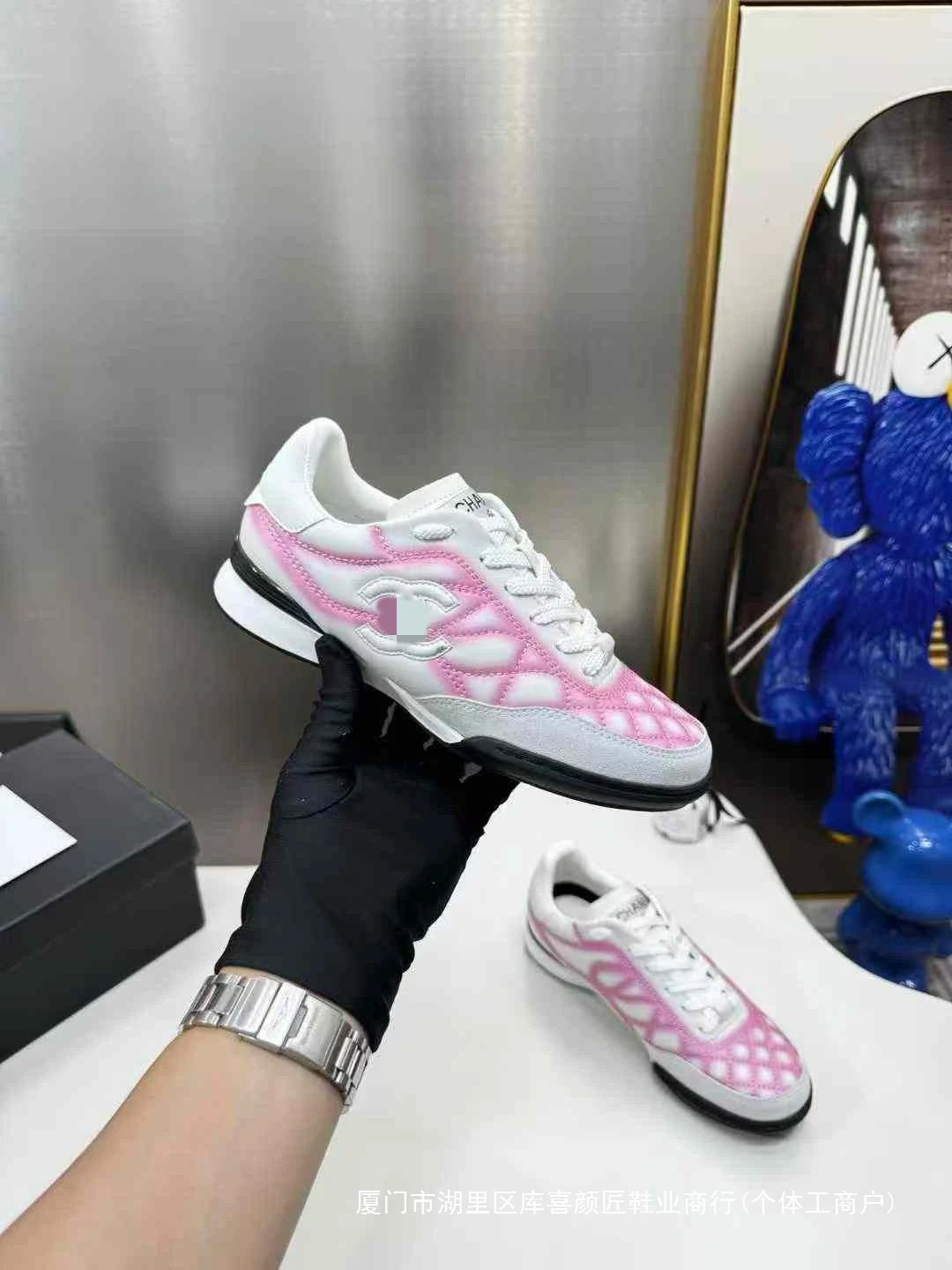 Chanel Sporty Quilted Silver Sneakers - 15