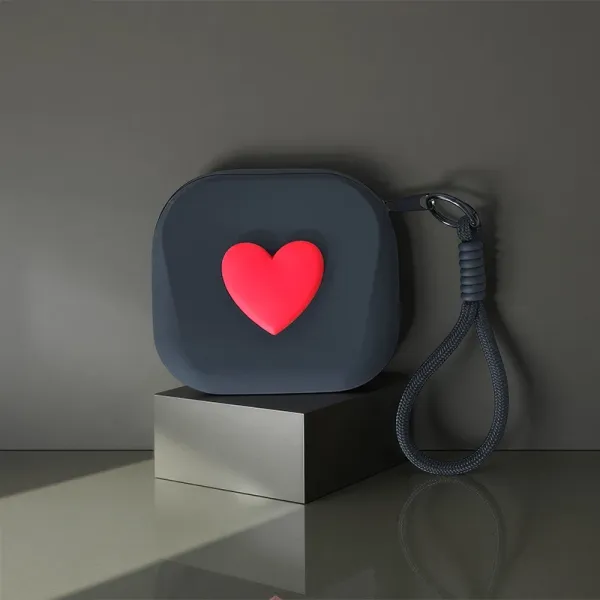 Design Heart Embossed Silicone Wristlet Purple Clutches - 8