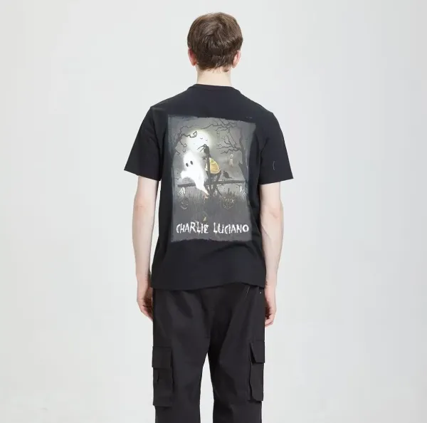 Design Charlie Luciano Maleficent x Aurora Graphic Print Off-White T-Shirt T-Shirts - 16