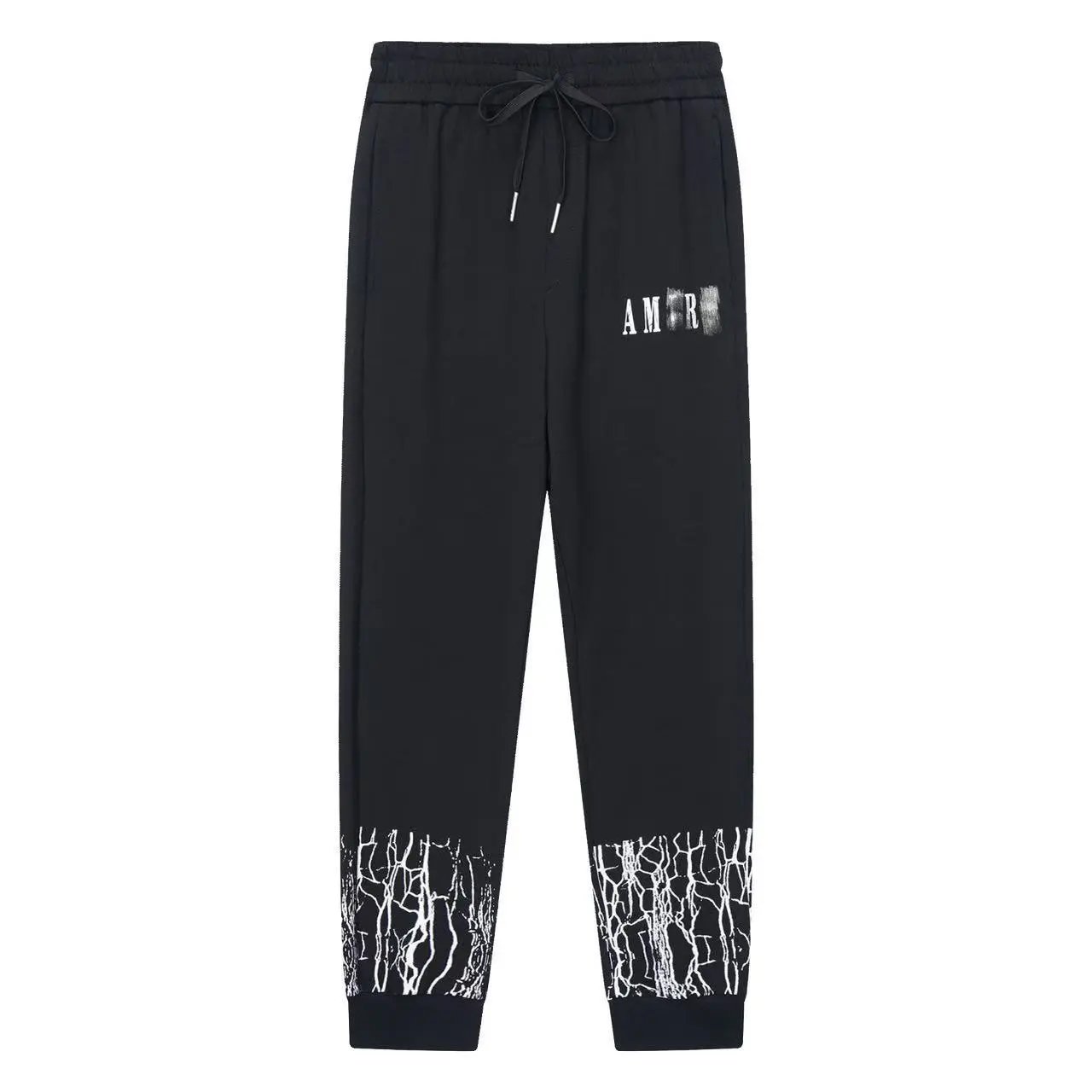 Design Graphic Print Jogger Sweatpants Black - 19