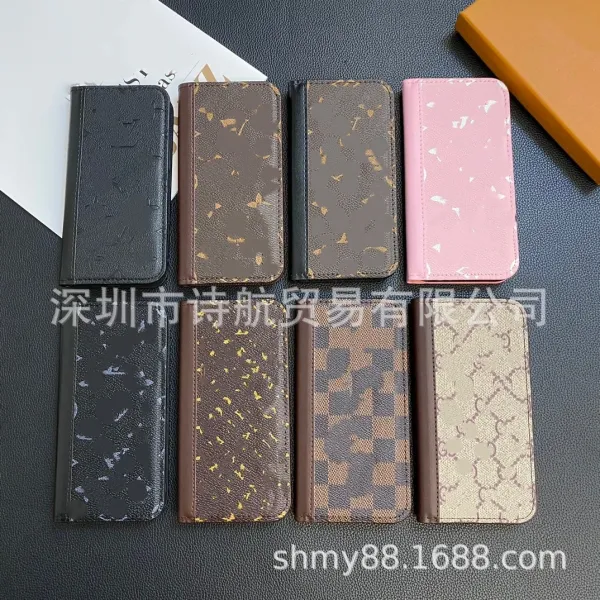 Gucci GG Marmont Phone Case Beige and Brown Leather Wallet Case - 2