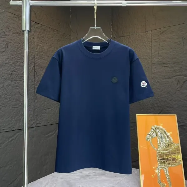 Moncler Logo Print Navy T-Shirt - 9