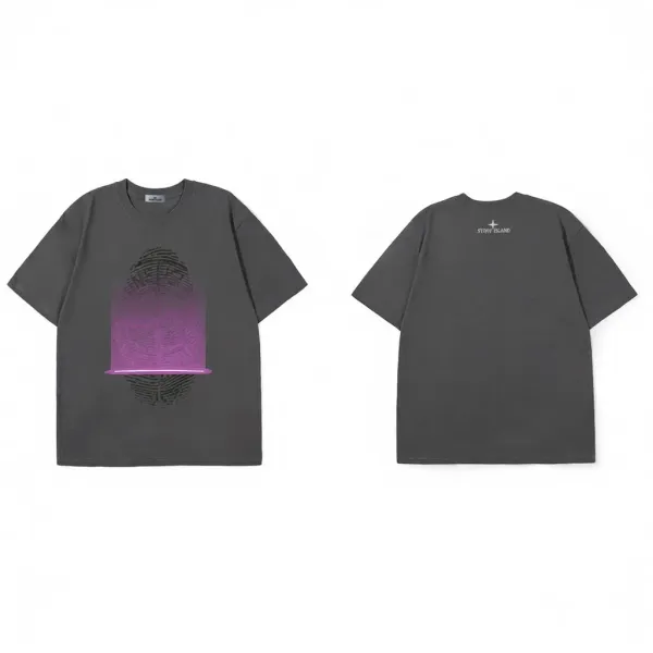 Stone Island Compass Logo T-Shirt Gray - 6