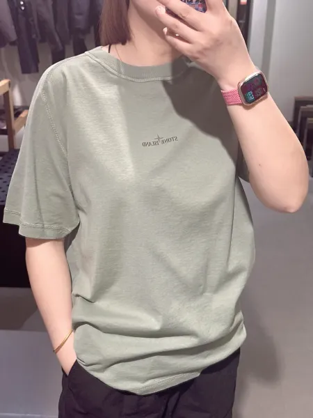 Stone Island Compass Logo T-Shirt Charcoal Gray T-Shirt - 32