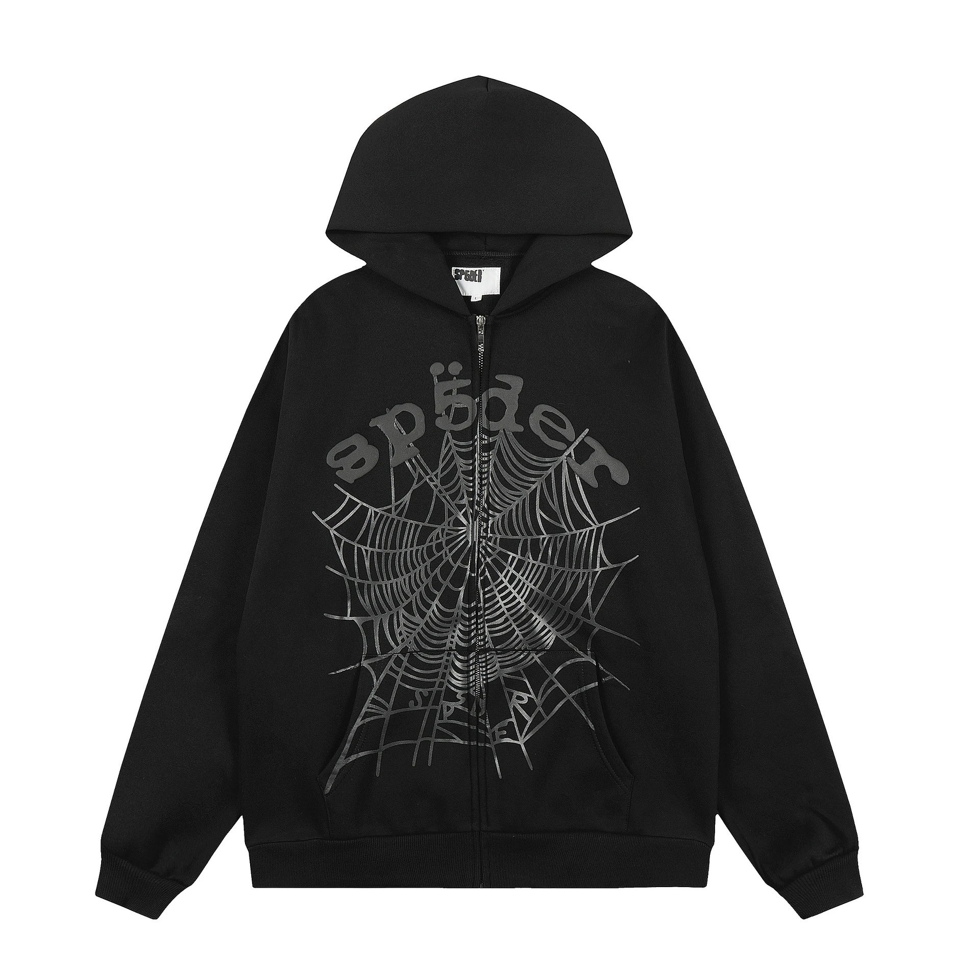 SP5DER Outline Star Black Hoodie - 54