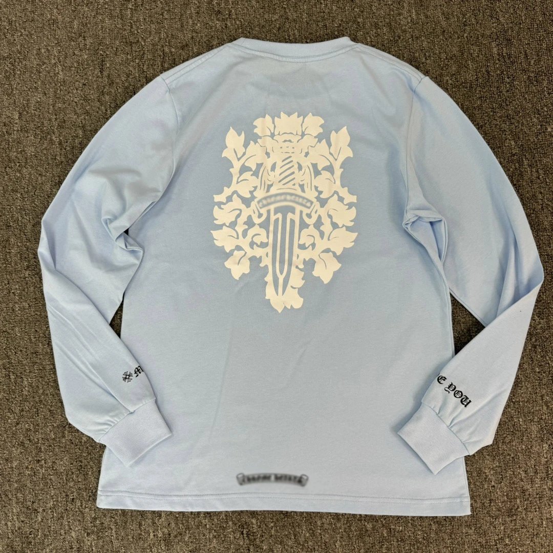 Chrome Hearts Long Sleeve T-Shirt Light Blue - 8