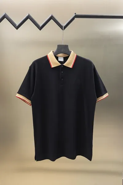Design Classic Collar Polo White with Beige and Red Trim Polo Tops Polo - 11