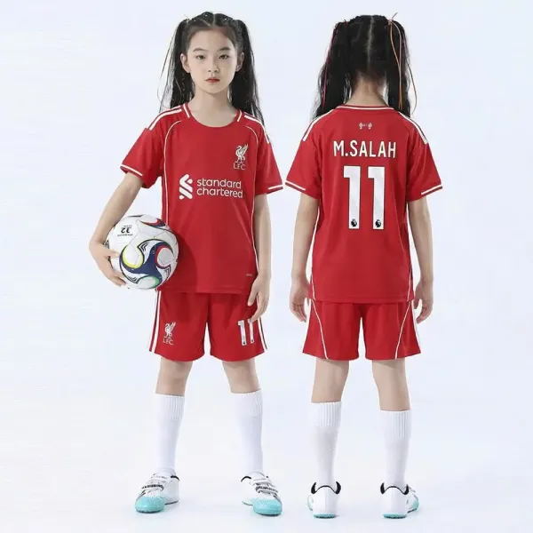 Liverpool FC Mohamed Salah #11 Home Jersey Red Kids Set - 1