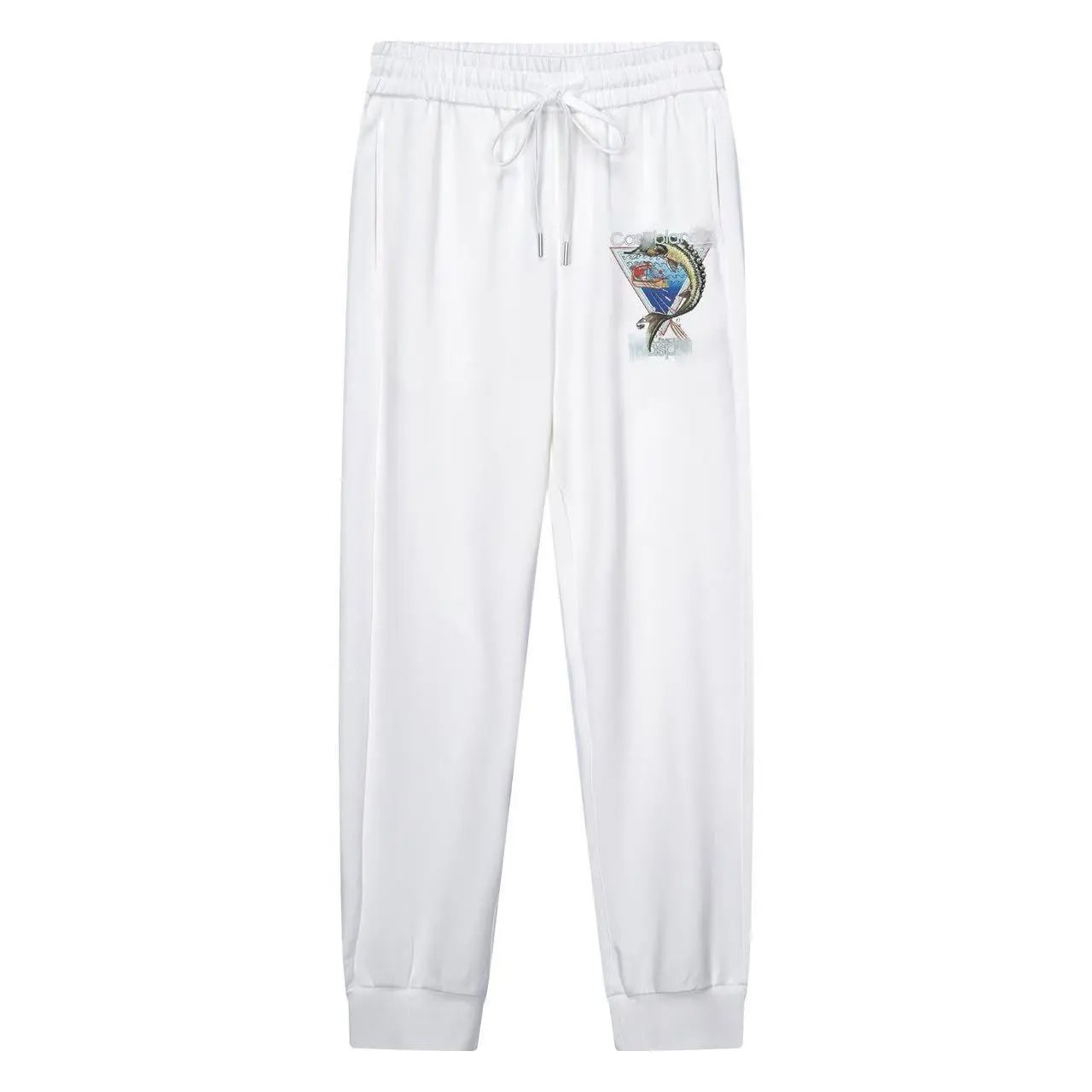 Design Graphic Print Jogger Sweatpants Black - 7