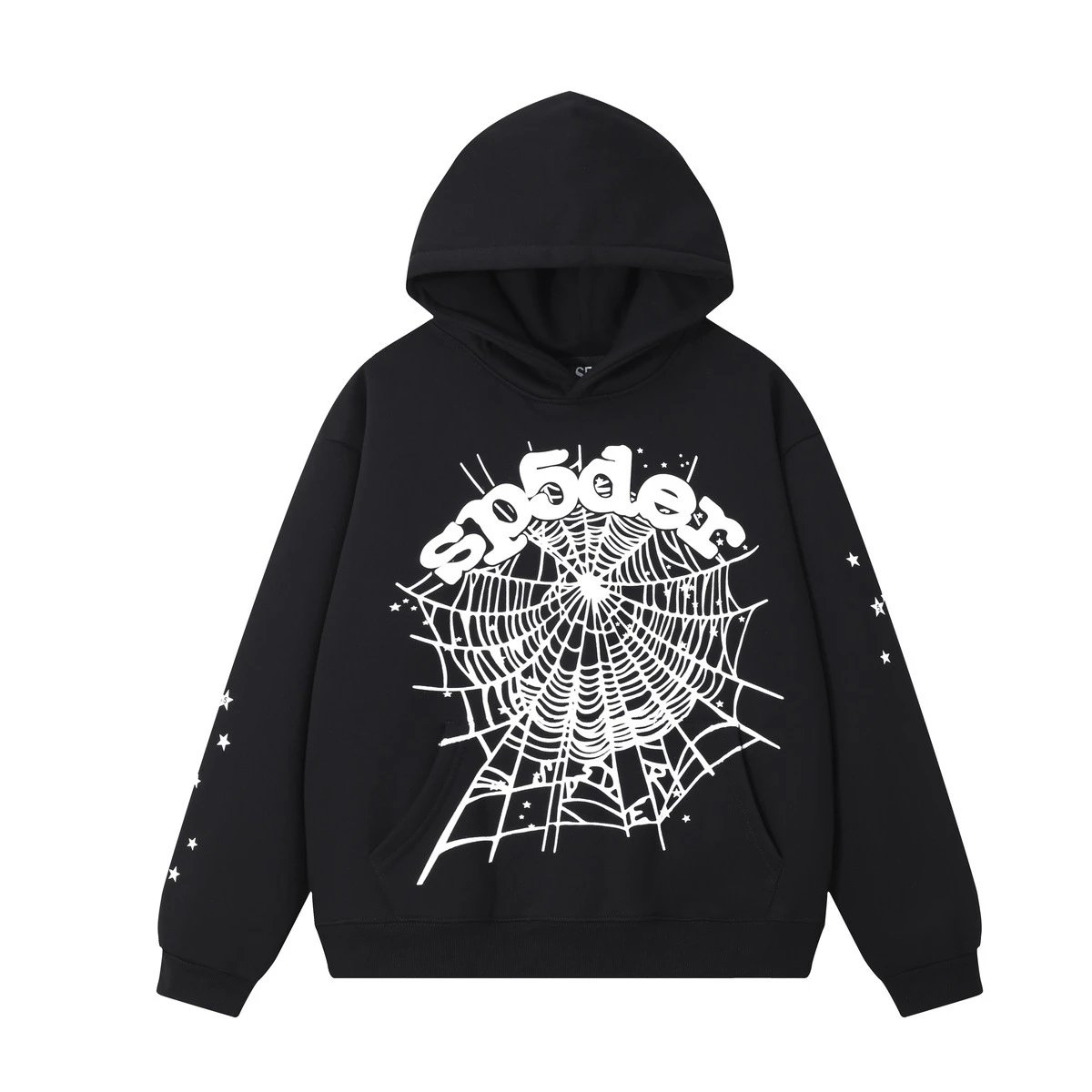 SP5DER Spider Web Hoodie Black