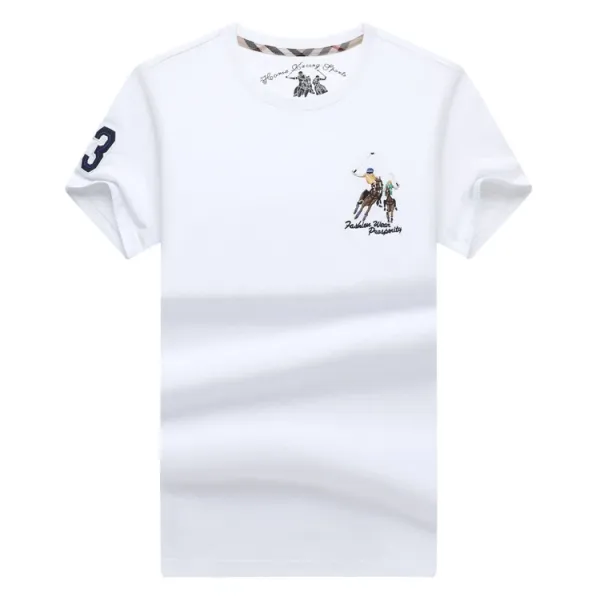 Design Polo Ralph Lauren Inspired Green T-Shirt with Horse Polo Embroidery - 5