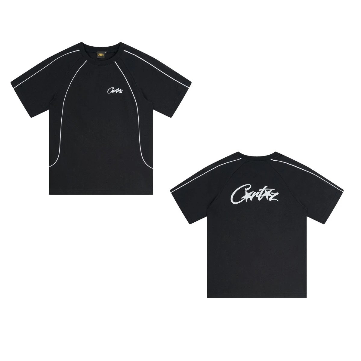 Design Graphic Oval Logo Black T-Shirt - 4