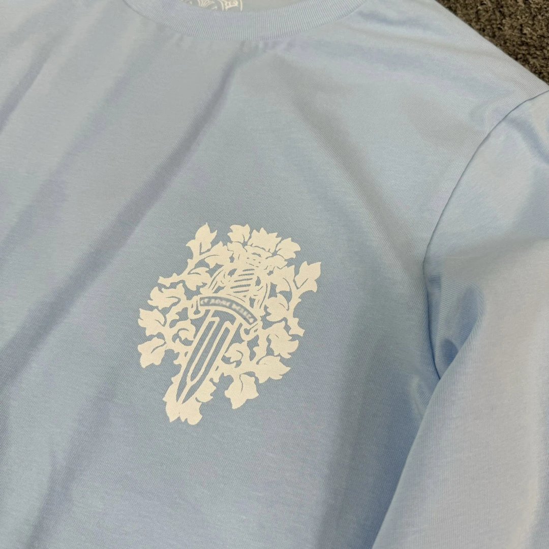 Chrome Hearts Long Sleeve T-Shirt Light Blue - 9