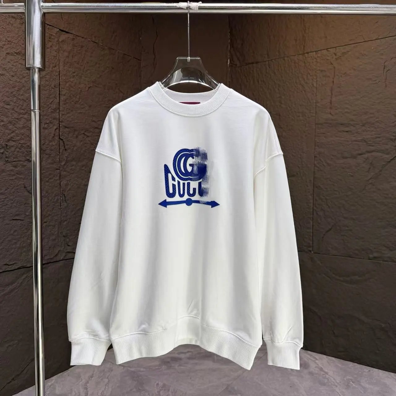 Gucci Logo Print Gray Hoodie - 6