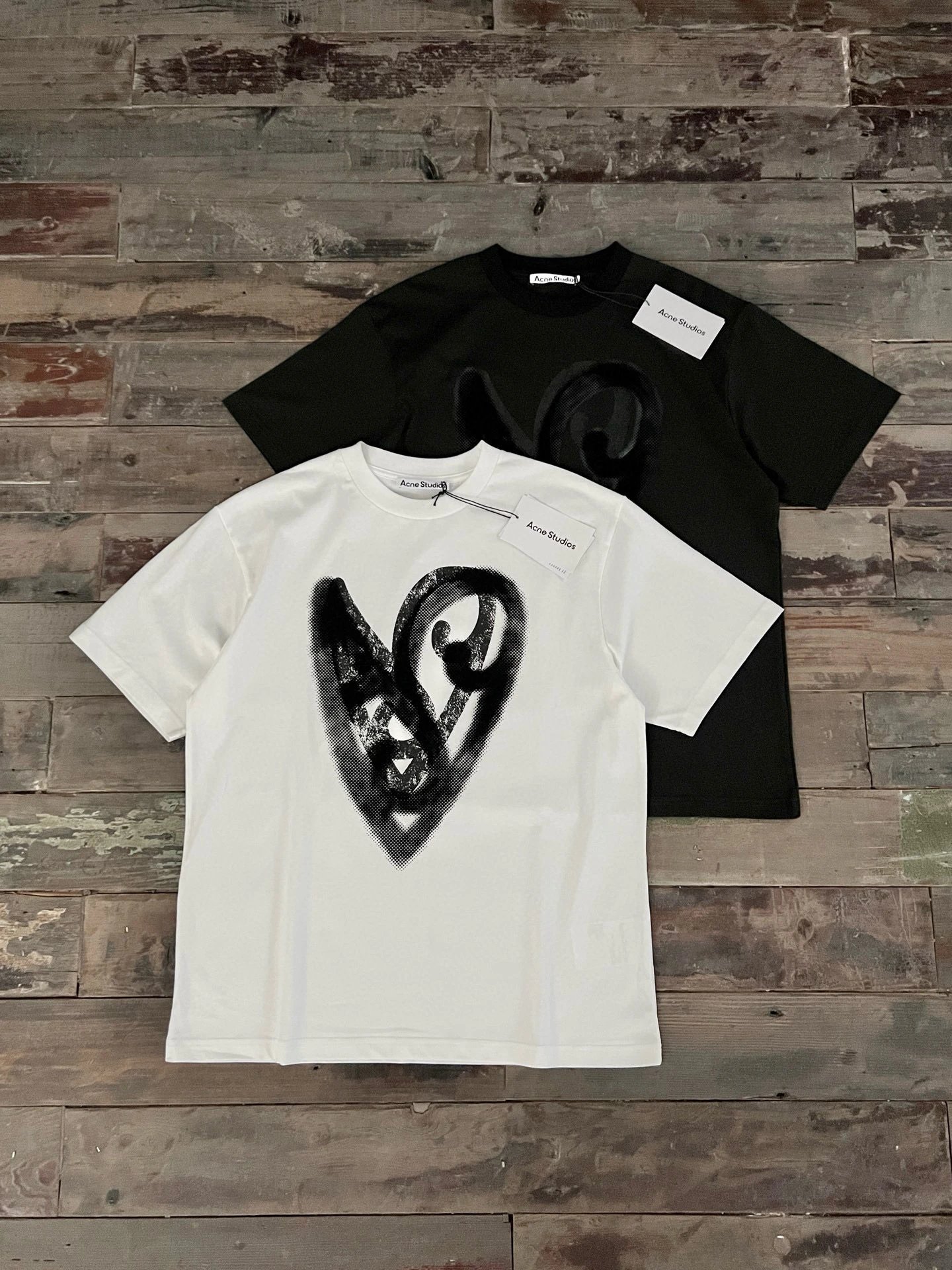 Acne Studios Embroidered Logo T-Shirt Charcoal Gray T-Shirt - 4