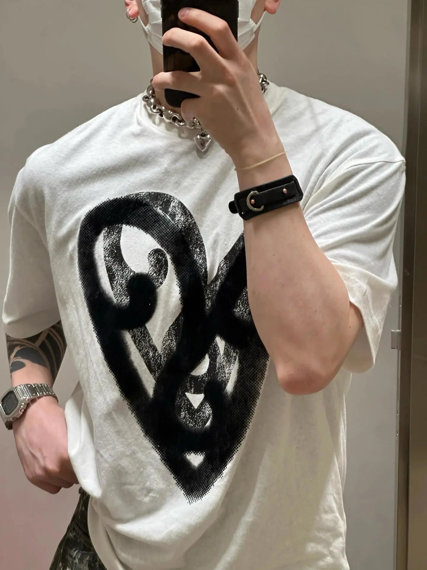 Acne Studios Embroidered Logo T-Shirt Charcoal Gray T-Shirt - 24