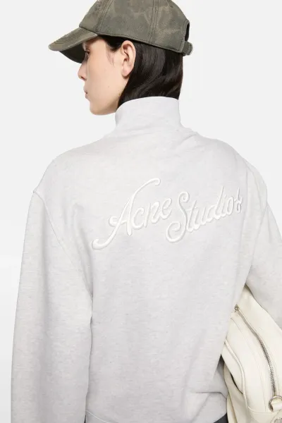 Acne Studios Script Logo Zip-Up Jacket Navy Outerwear - 23