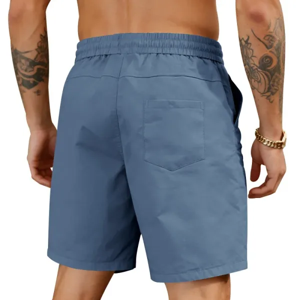 Design Drawstring Waist Shorts Black - 45