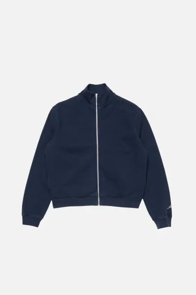 Acne Studios Script Logo Zip-Up Jacket Navy Outerwear - 33