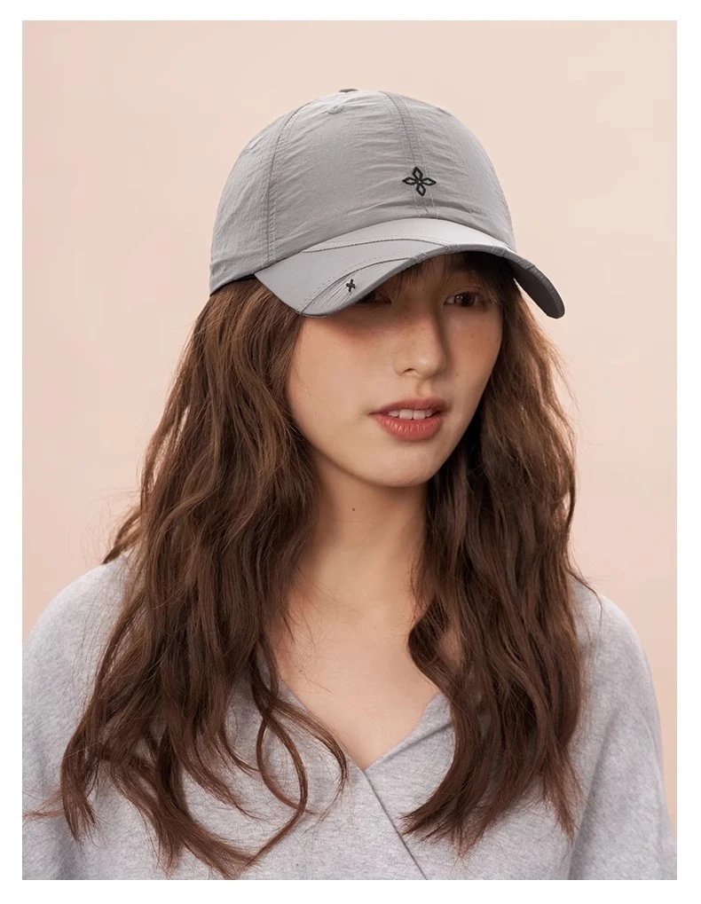 Design Structured Embroidered Baseball Cap Gray - 4