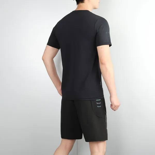 Design Performance T-Shirt and Shorts Set Gray Activewear - 7