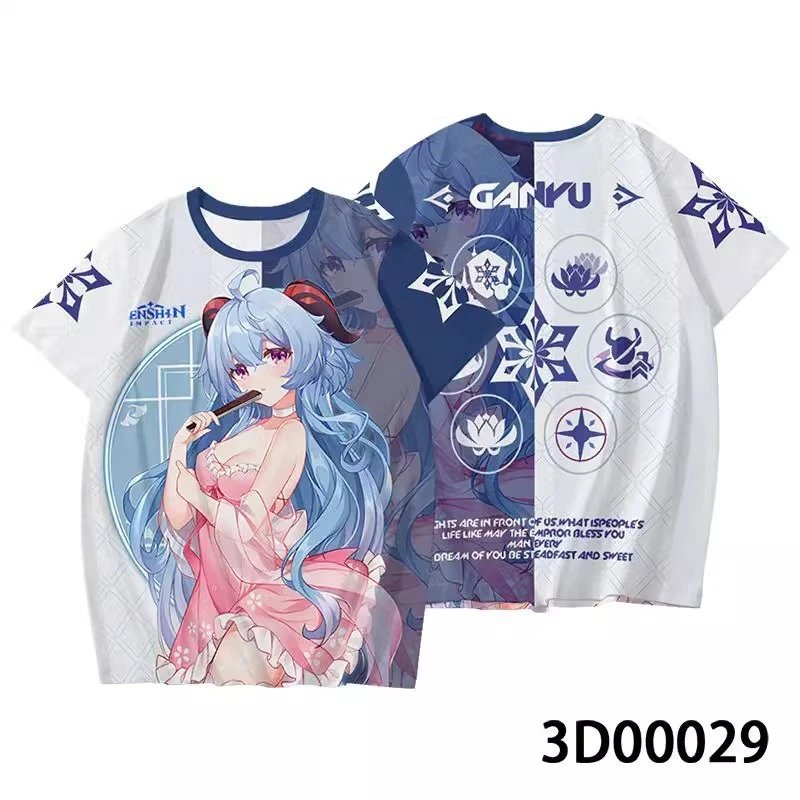 Design Genshin Impact Raiden Shogun Purple Gradient Graphic T-Shirt T-Shirts - 8