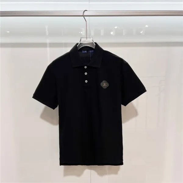 Louis Vuitton Monogram Patch Polo Black Polo Shirt - 1