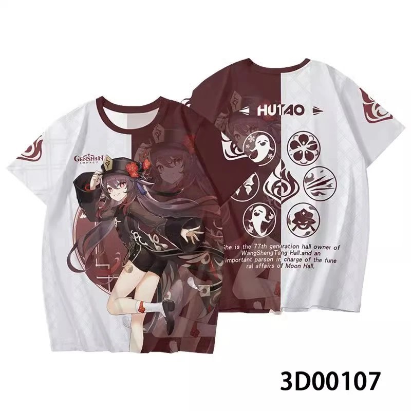 Design Genshin Impact Raiden Shogun Purple Gradient Graphic T-Shirt T-Shirts - 12