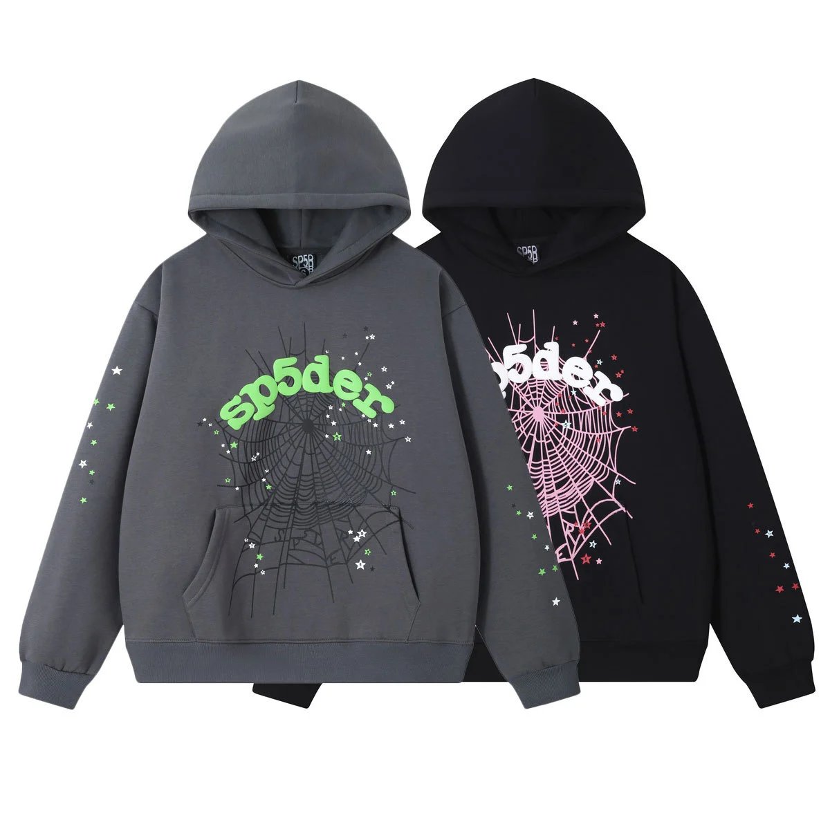 SP5DER Outline Star Black Hoodie - 4