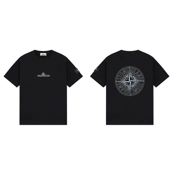 Stone Island Compass Logo T-Shirt Black - 1