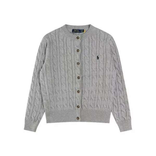 Polo Ralph Lauren Cable Knit Cardigan Charcoal Gray Cardigan - 7