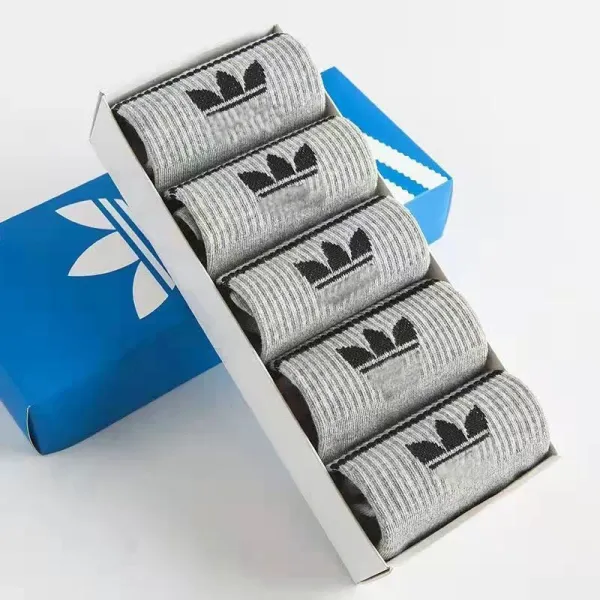 Adidas Originals Trefoil Logo Crew Socks Gray - 6