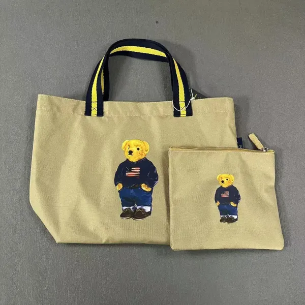Polo Ralph Lauren Bear Tote Bag Set Navy Blue - 7
