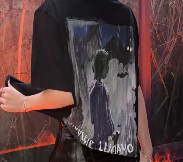 Design Charlie Luciano Maleficent x Aurora Graphic Print Off-White T-Shirt T-Shirts - 3