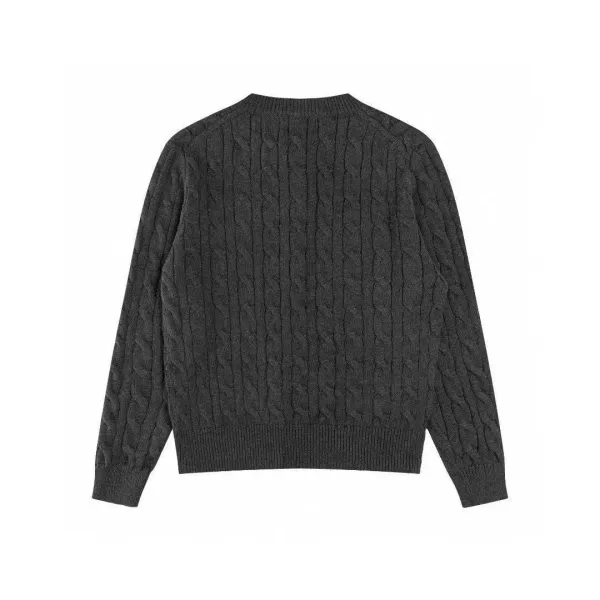 Polo Ralph Lauren Cable Knit Cardigan Charcoal Gray Cardigan - 26