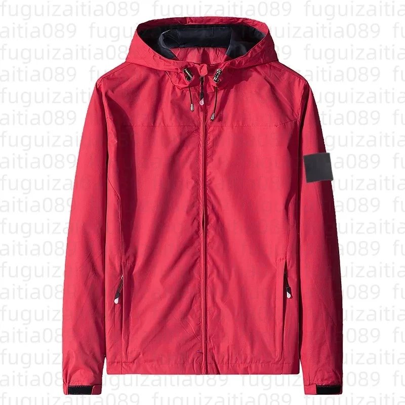 Design Hooded Windbreaker Jacket Gray Outerwear - 6