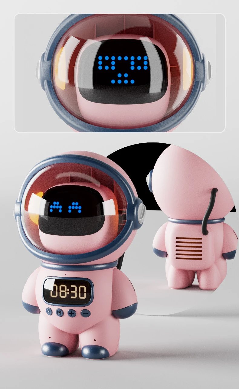 Design Astronaut Smart Clock Pink Electronics - 14