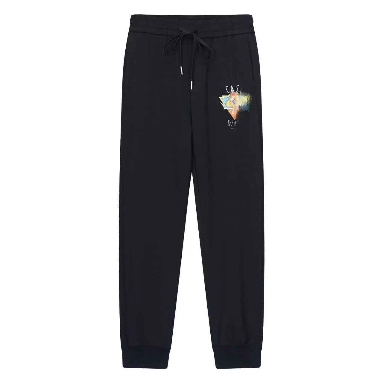Design Graphic Print Jogger Sweatpants Black - 13