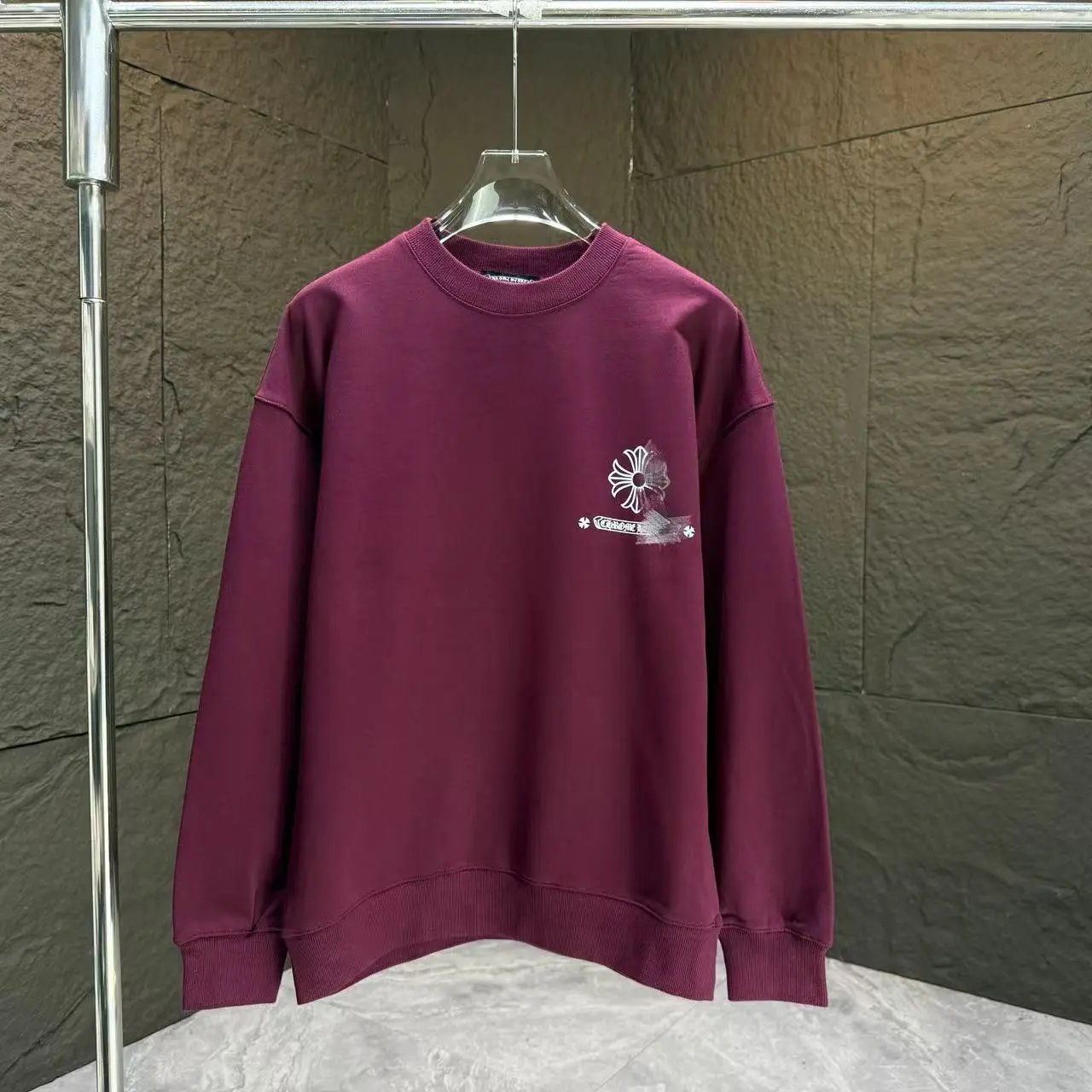 Loewe Anagram Logo Burgundy Long-Sleeve T-Shirt - 12