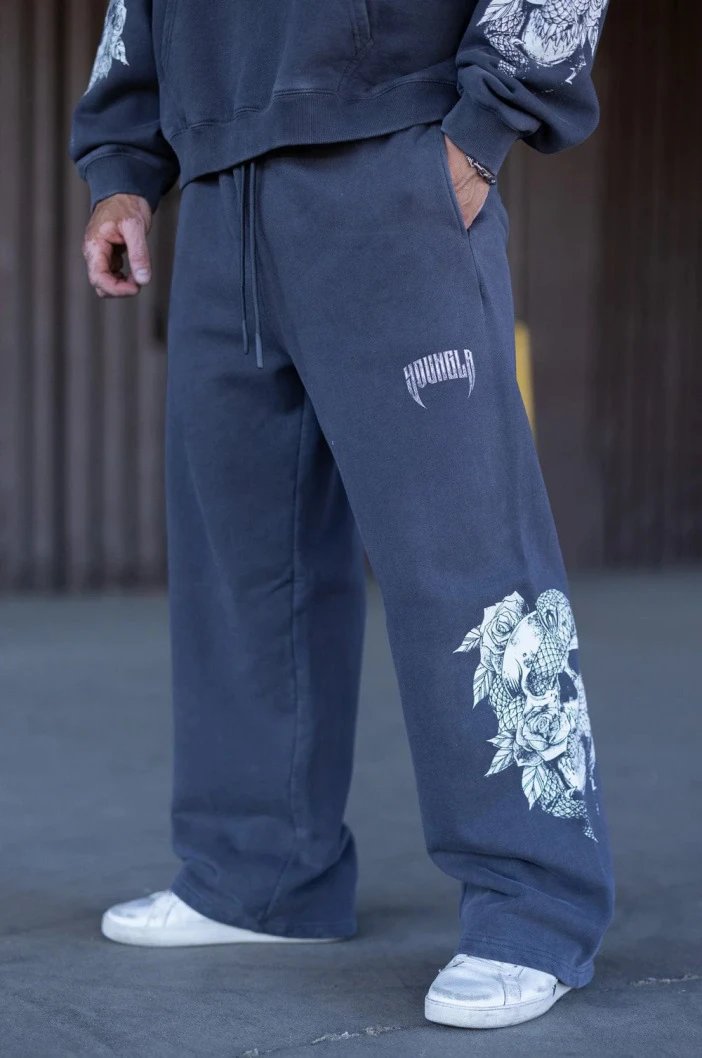 Design Houndla Skull & Roses Brown Sweatpants - 14